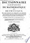 Dictionnaire universel de mathématique et de physique