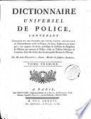 Dictionnaire universel de police