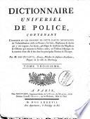 Dictionnaire universel de police