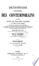 Dictionnaire universel des contemporains contenant toutes les personnes notables de la France et des pays étrangers ...