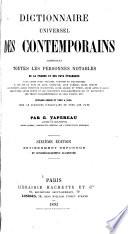 Dictionnaire universel des contemporains contenant toutes les personnes notables de la France et des pays étrangers ...
