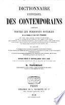 Dictionnaire universel des contemporains contenant toutes les personnes notables de la France et des pays étrangers