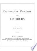 Dictionnaire universel des Luthiers
