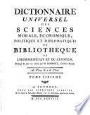 Dictionnaire universel des sciences morale, économique, politique et diplomatique 4°.bookBIB.JUR.001587