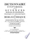 Dictionnaire universel des sciences morale, économique, politique et diplomatique 4°.bookBIB.JUR.001587