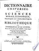 Dictionnaire universel des sciences morale, économique, politique et diplomatique 4°.bookBIB.JUR.001587