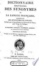 Dictionnaire universel des synonymes de la langue française