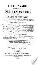 Dictionnaire universel des Synonymes de la langue française