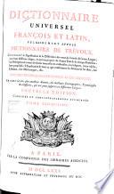 Dictionnaire universel françois et latin