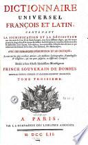 Dictionnaire universel françois et latin