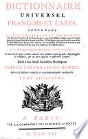 Dictionnaire Universel Francois Et Latin