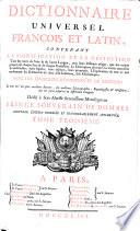 Dictionnaire Universel Francois Et Latin