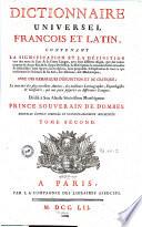 Dictionnaire universel françois et latin