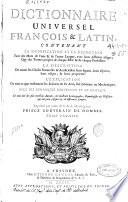 Dictionnaire universel françois & latin