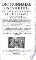 Dictionnaire universel, géographique et historique