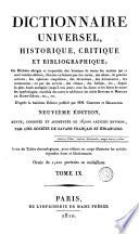 Dictionnaire universel, historique, critique et bibliographique