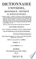 Dictionnaire universel, historique, critique et bibliographique ...