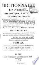 Dictionnaire universel, historique, critique et bibliographique ...