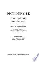 Dictonnaire fang-français et français-fang