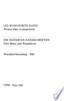 Die datierten Handschriften