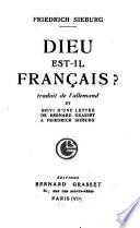 Dieu est-il français?