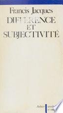 Différence et Subjectivité