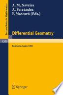 Differential Geometry, Peniscola 1985