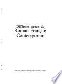 Différents aspects du roman français contemporain