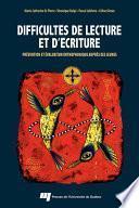 Difficultés de lecture et d'écriture