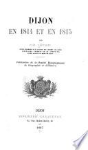 Dijon en 1814 et en 1815
