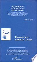 Dimensions de la psychologie du travail