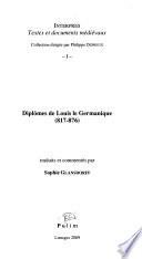 Diplômes de Louis le Germanique