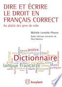 Dire et écrire le droit en français correct