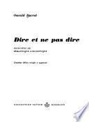 Dire et ne pas dire