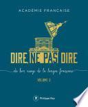Dire, ne pas dire -