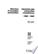 Directory of Canadian Universities