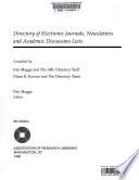 Directory of Electronic Journals, Newsletters and Academic Discussion Lists