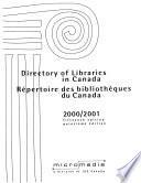 Directory of Libraries in Canada