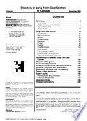 Directory of Long Term Care Centres in Canada