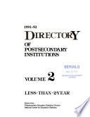 Directory of Postsecondary Institutions