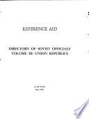 Directory of Soviet Officials