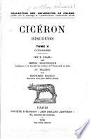 Discours...: Catilinaires. Texte établipar H. Bornecque et traduit par É. Bailly