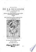 Discours de la religion des anciens Romains