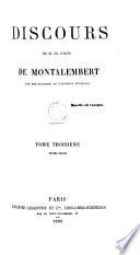 Discours de M. le comte de Montalembert, 3