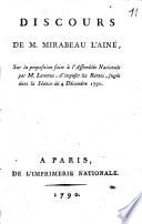 Discours de Mirabeau sur la proposition faite par M. Lavenue