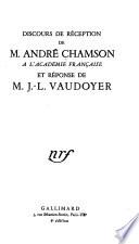 Discours de réception de André Chamson à l'Académie française