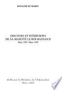Discours et interviews de SM Hassan II.