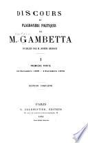Discours et plaidoyers politiques de M. Gambetta