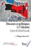 Discours et politiques de l'identité