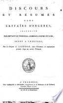 Discours et résumés dans láffaire dórgères